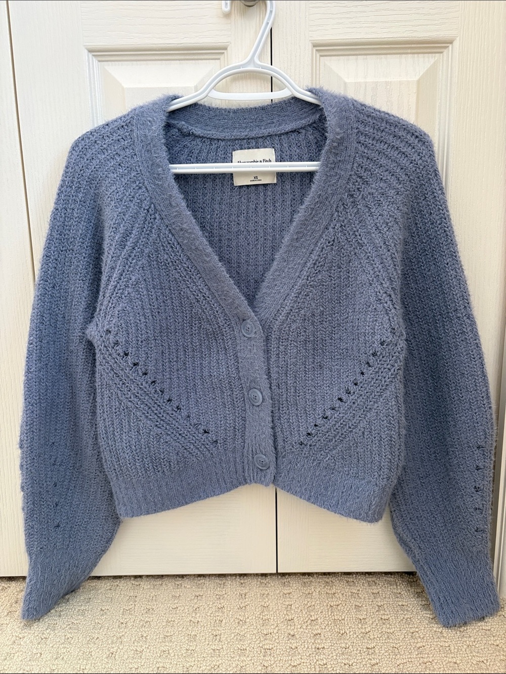Abercrombie & Fitch Blue Knit Cardigan